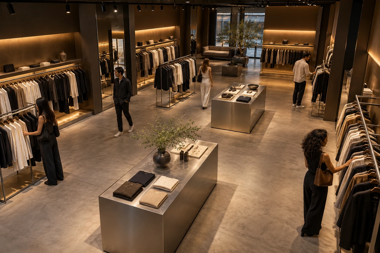 Illustrative retail camera scene with selectable insight zones